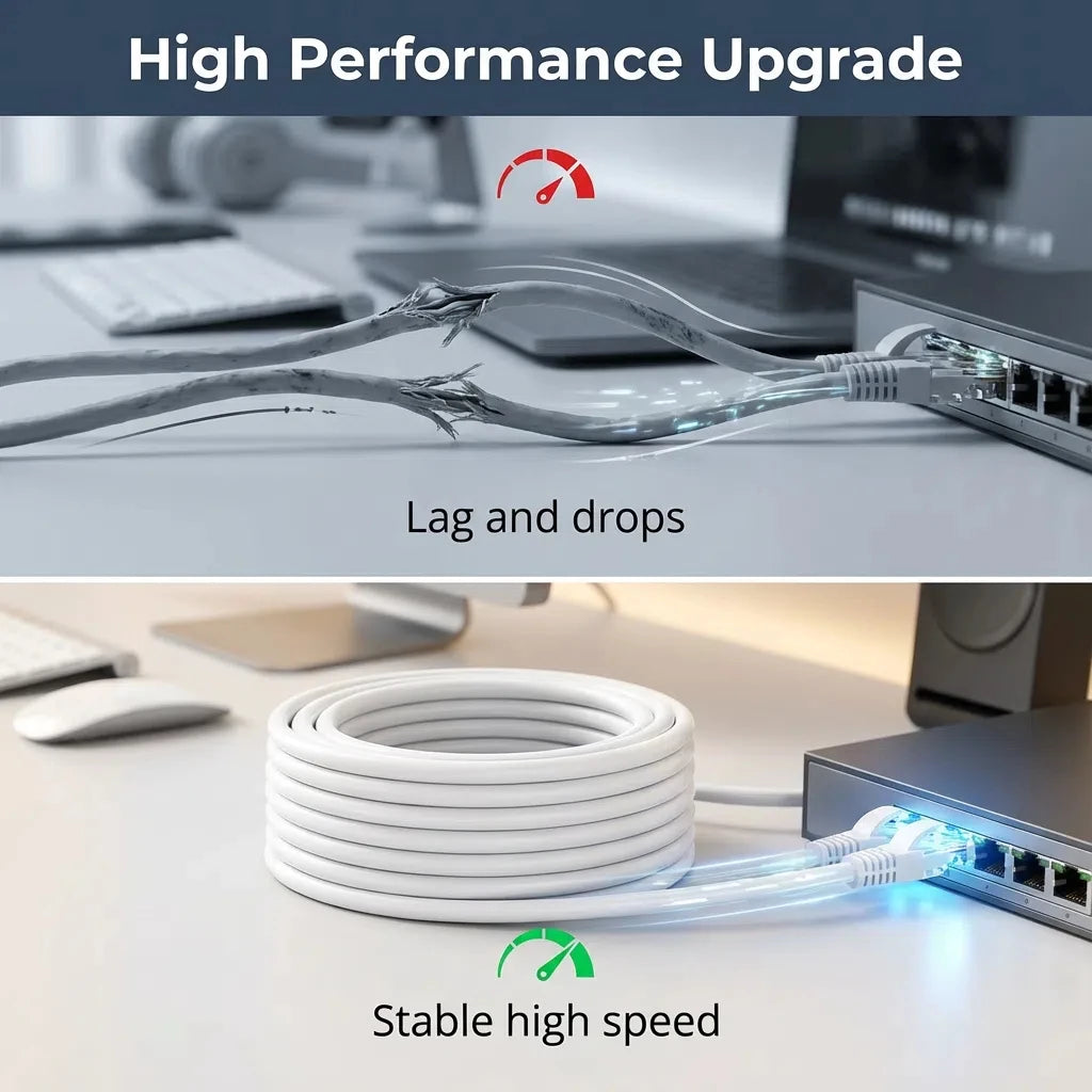Internetkabel für Router und Computer bis zu 1000 Mbit/s